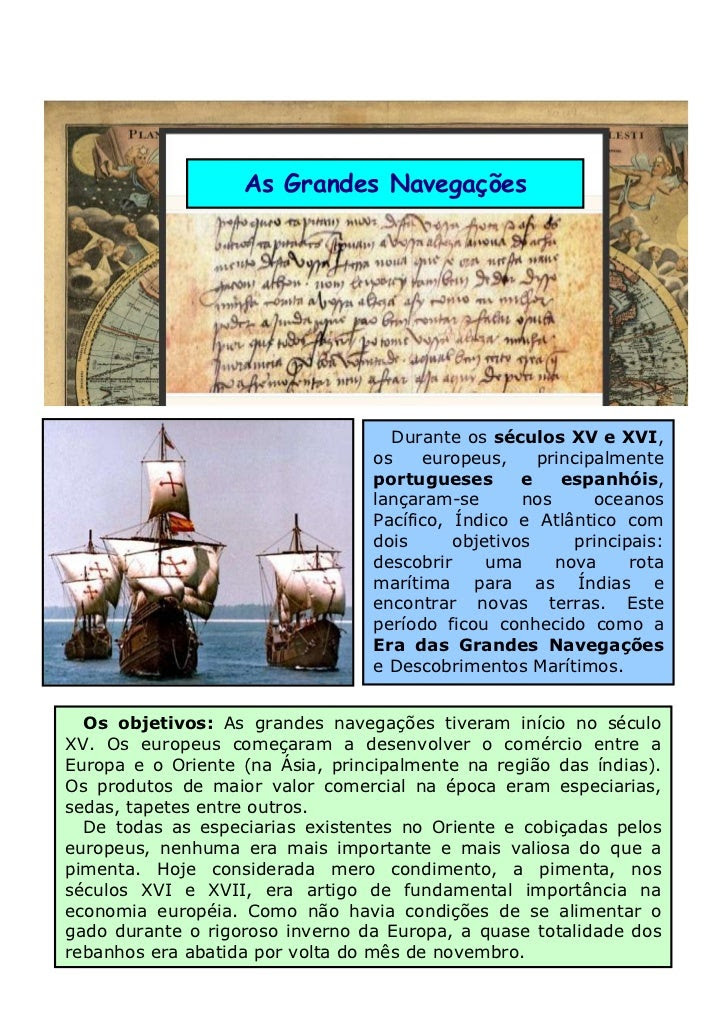 As grandes navegações