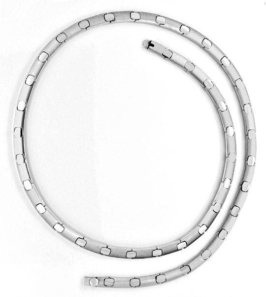 Foto 3, Glieder Kollier Collier Gold-Kette Weissgold 14K Luxus!, K2108