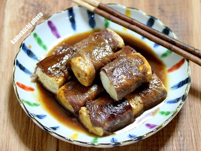 一口で食べるすき焼き 肉巻き豆腐 想像以上に美味しかった とんかつ吉兆 Sake To Ryouri Powered By ライブドアブログ