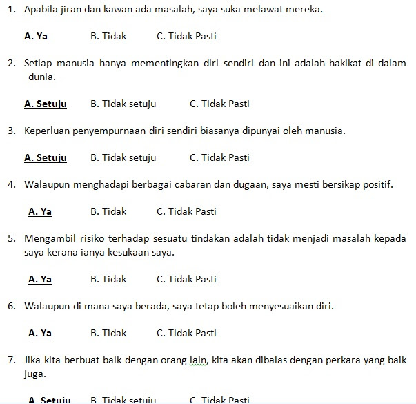 Contoh Soalan Psikometrik 2014 Peperiksaan Online PTD M41