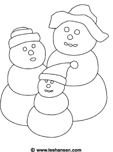 Snowman Family Coloring Pages