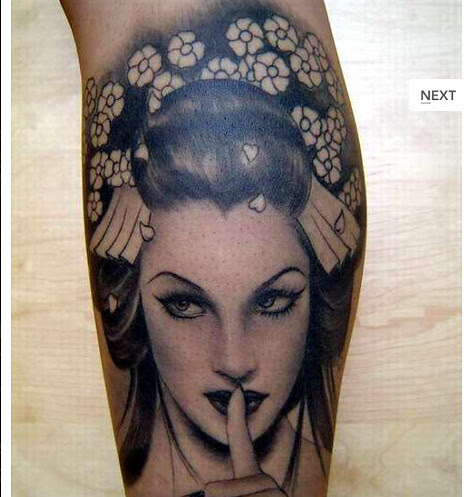 Nice Japanese Tattoo Designs Especially Japanese Geisha Tattoos With Image Japanese Geisha Calf Tattoo Gallery Picture 4
