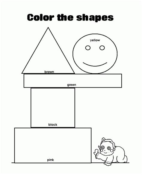 colouring pages  shapes shapes  color  children house