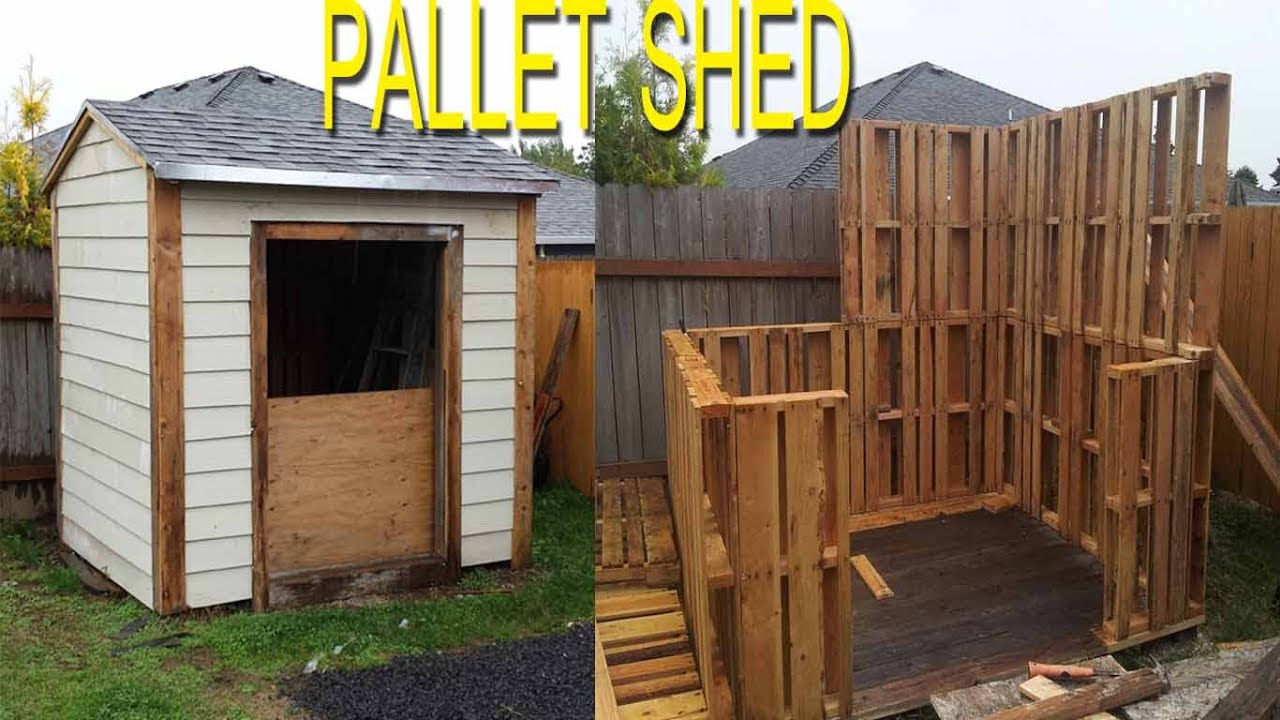 Shed Built With Free Pallets. - YouTube
