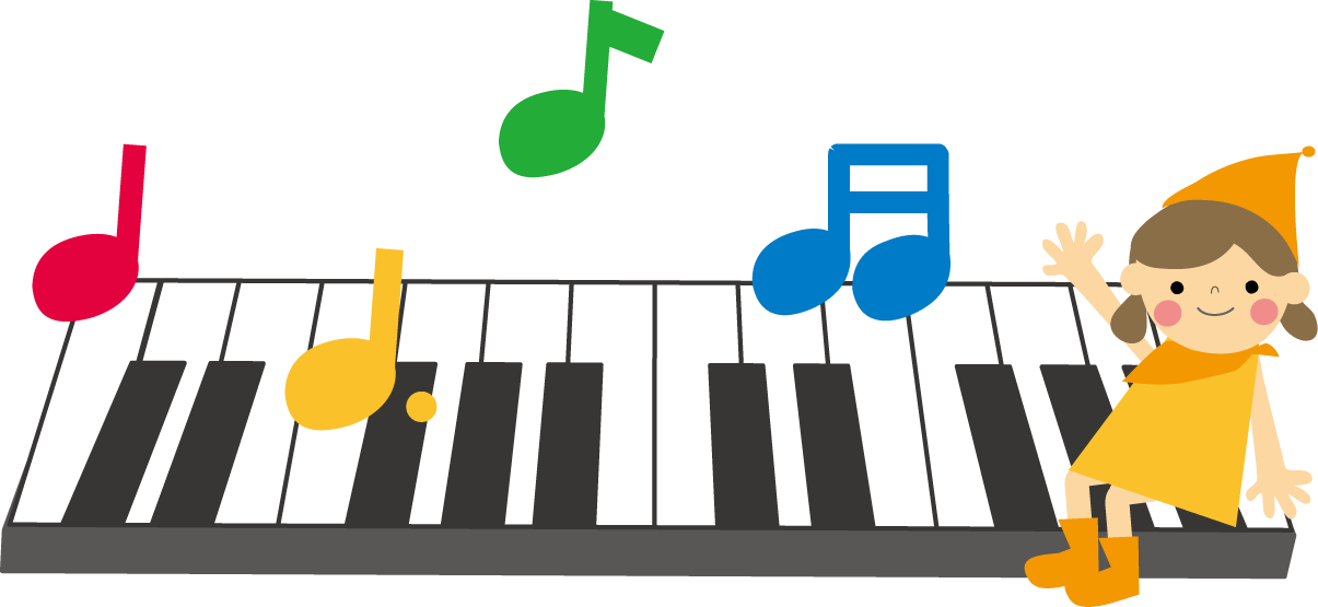 音符と子どものイラスト 無料イラスト フリー素材 ３