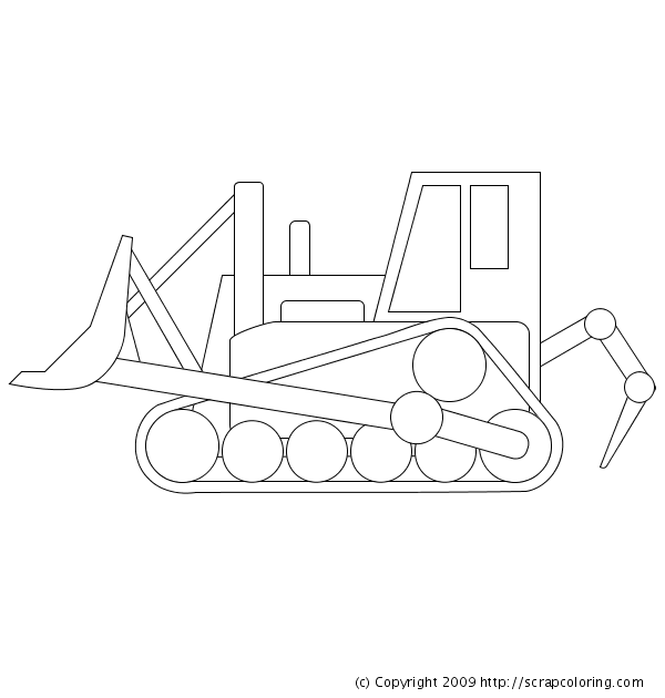 Bulldozer coloring page