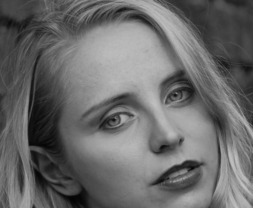black and white face photo
