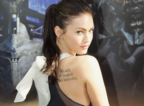 megan fox tattoos rib. Megan Fox Retaliates to Tattoo