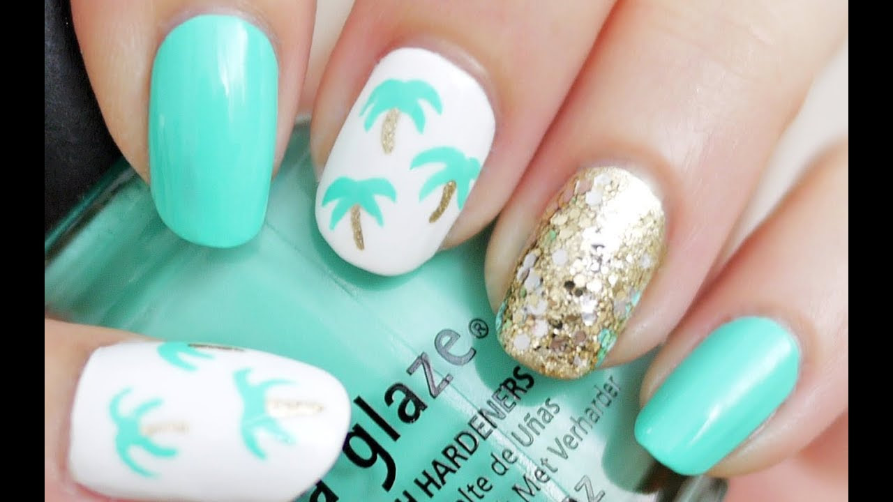 Easy Palm Tree Nail Art (Using a Toothpick!) - YouTube My nails from several years ago, polished in red of course!