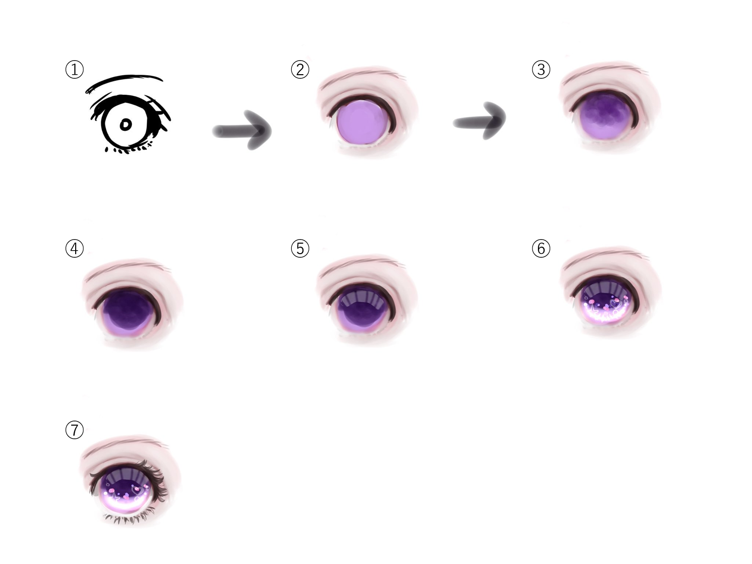 メディバンペイントにおけるキラキラ目の描き方