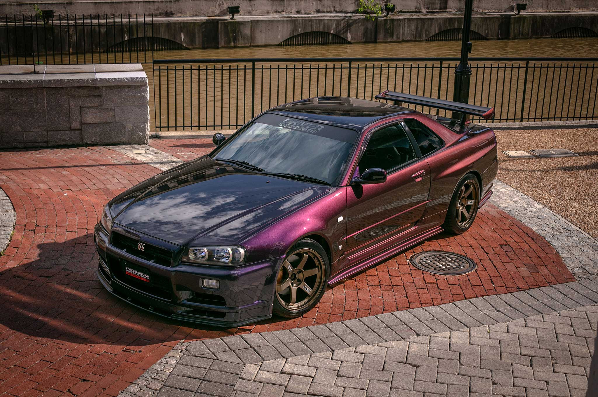 U S Legal Nissan R34 Skyline Gt R V Spec Limited Edition Midnight Purple On Volk Racing Te37s