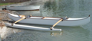 stitch and glue Proa or Outgrigger canoe