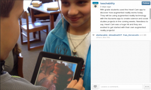 5th Grade Exploring Augmented Reality with HeartCam App