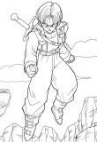Dragon Ball Z coloring picture downloads for fans of Japanese animation characters.