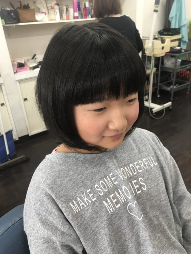 岐阜県 大垣市 キッズカット 子供カット 子どもカット ボブ 前下がり