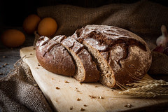 Still life of rye bread