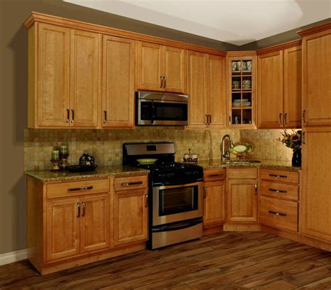 You can install them over the top of many other floors. Full Image for Superb Honey Oak Cabinets With Dark Wood