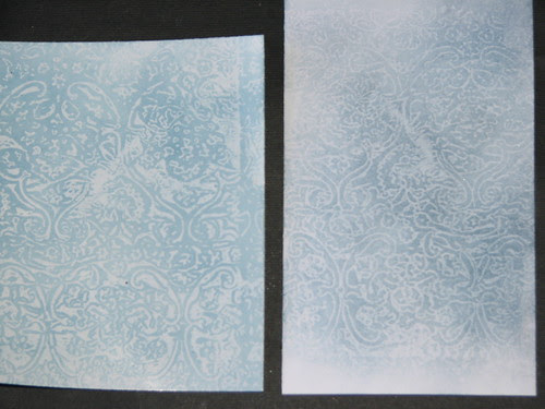 Wax Paper Technique #2 - Faux Embossing Resist 001