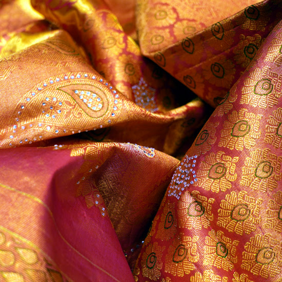 Golden With Maroon Color Lakshanya Pattu Saree