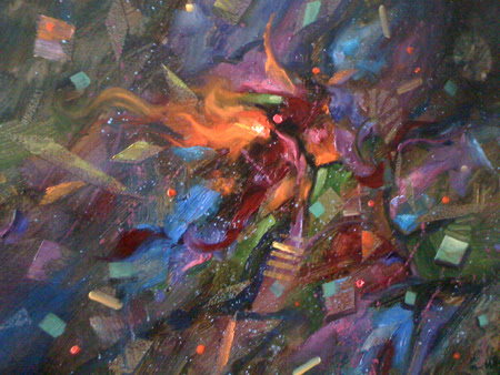 abstract paintings of love. abstract oil painting. I love