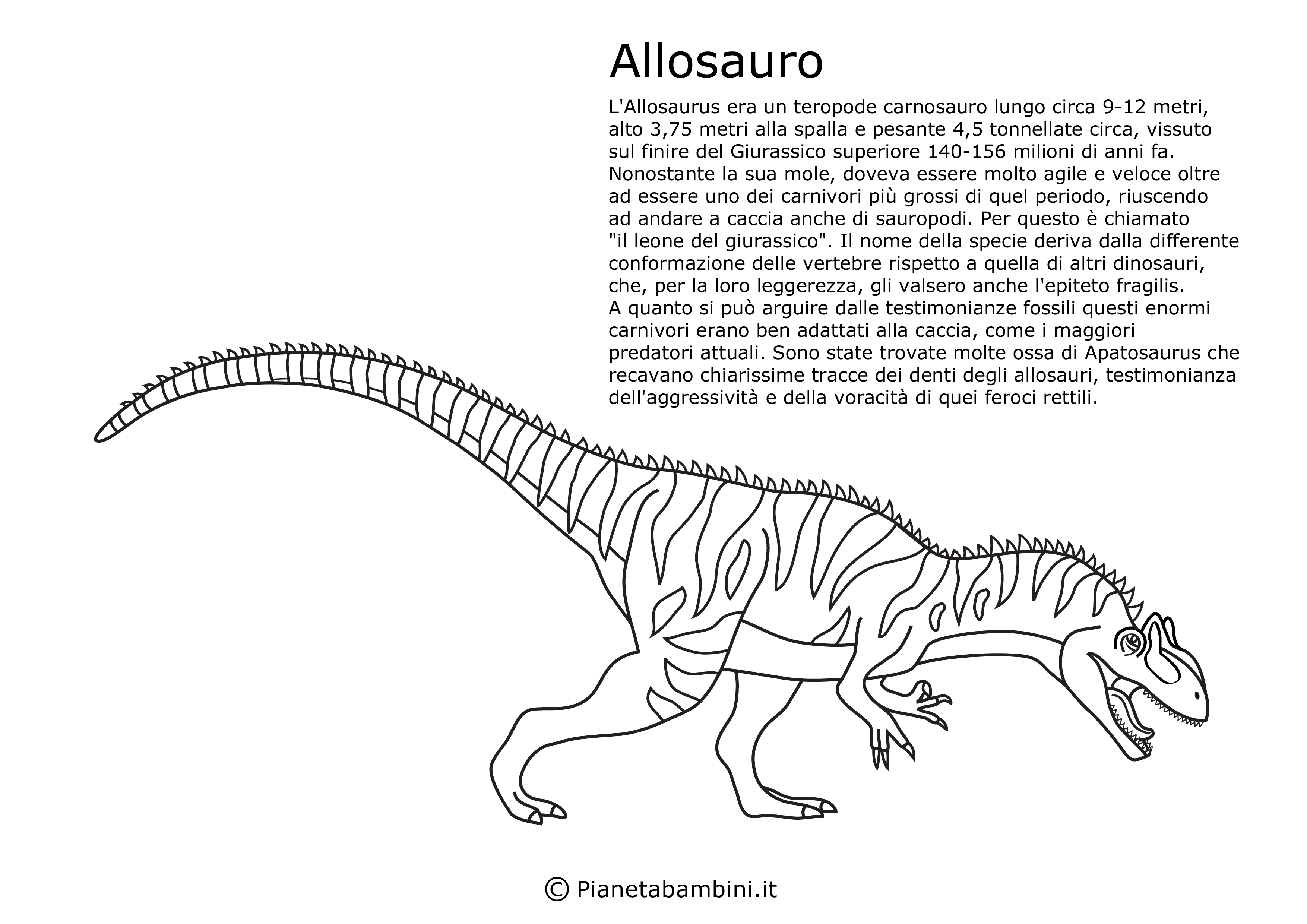 Disegni di Dinosauri da Ritagliare e Colorare