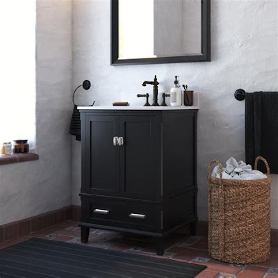 Designing A Black Bathroom Cabinet