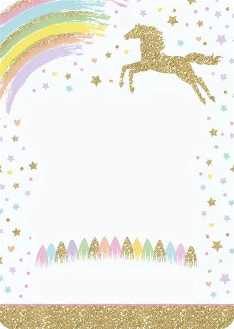  unicorn party invites printable