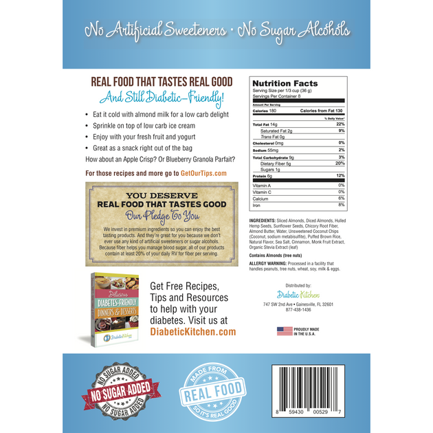 Almond Butter Granola Cereal 11 Oz Mission Nutrition