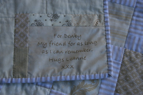Denby's quilt - October 2008