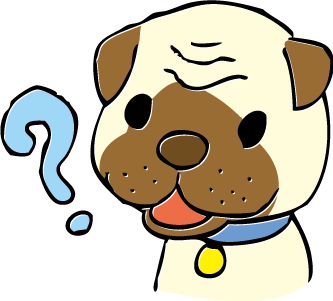 はてなな犬のイラスト かわいいフリー素材が無料のイラストレイン