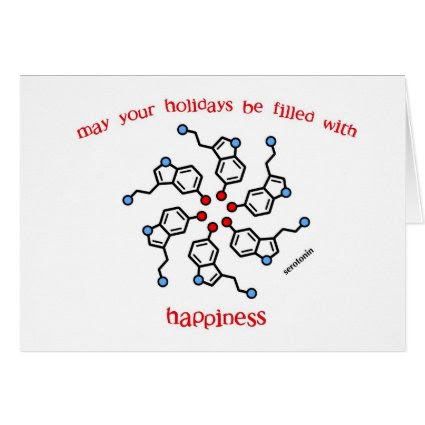 Serotonin Wreath Holiday Card