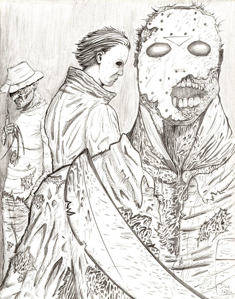 Freddy Vs. Jason Coloring Coloring Pages