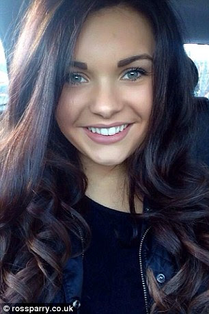 Chloe Knapton (pictured before the incident) was left with severe cuts to her face and neck (right) after she was attacked with a bottle in a unprovoked attack earlier this year