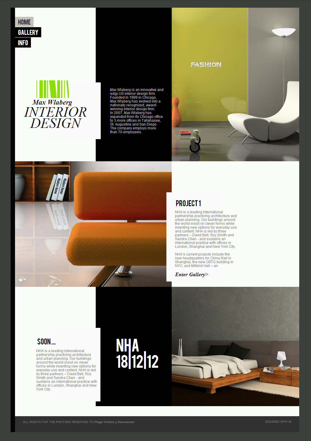Interior design website | Website-