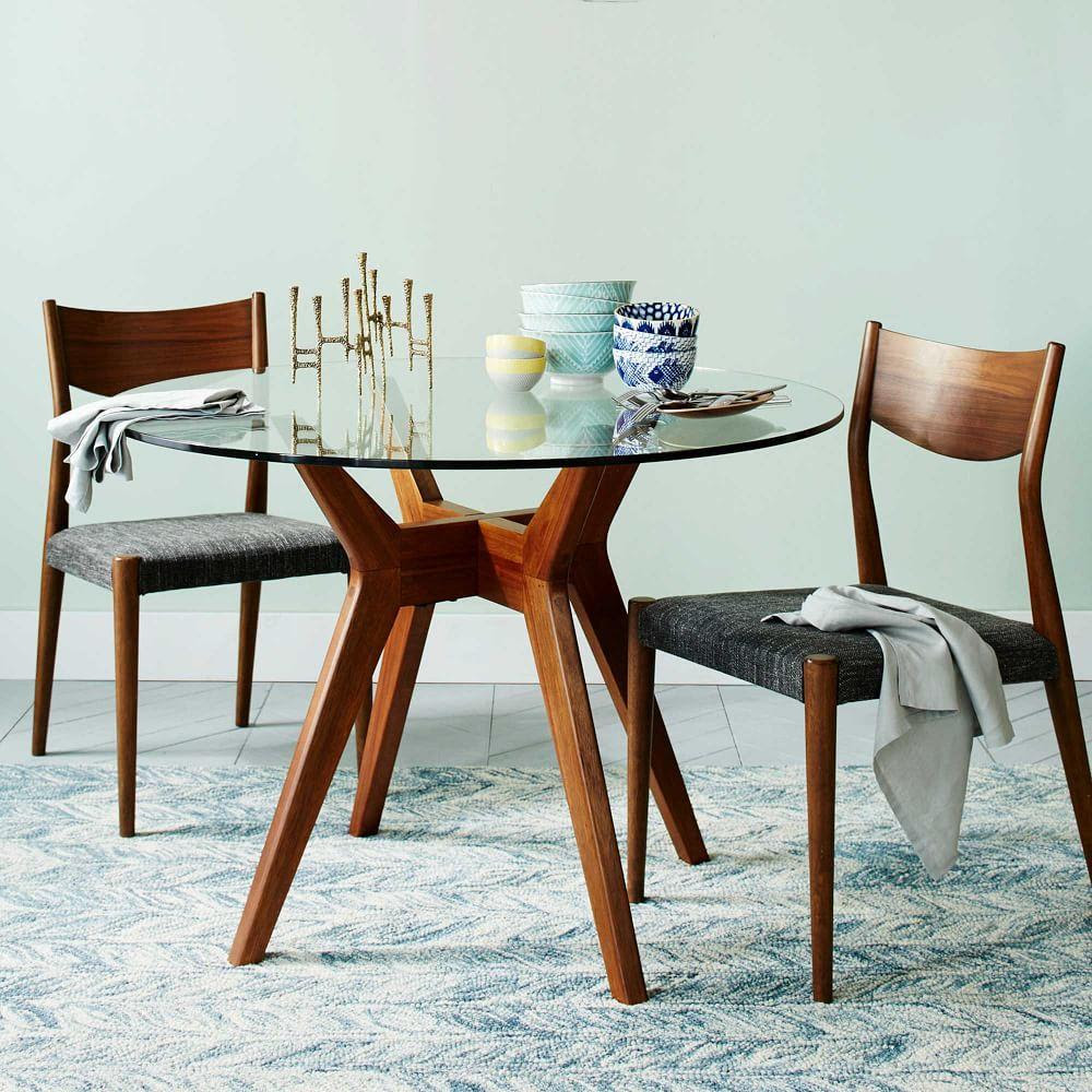 Jensen Round Glass Dining Table West Elm UK