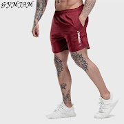Cheap 2019 men's gym fitness loose shorts bodybuilding jogging shorts summer quick-drying shorts men's casual beach brand sweatpants