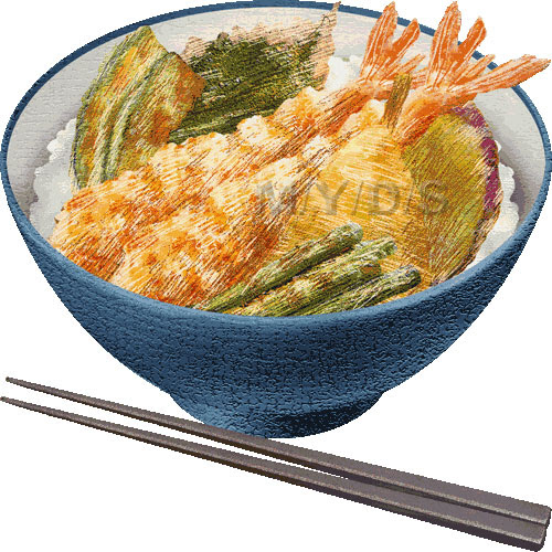 天丼 天ぷら丼 のイラスト 条件付フリー素材集