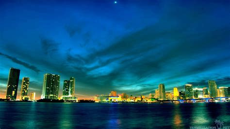 miami wallpapers  city skyline   beach