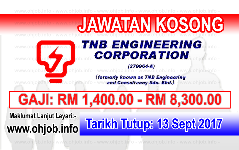 Jawatan Kerja Kosong TNB Engineering Corporation logo www.ohjob.info september 2017