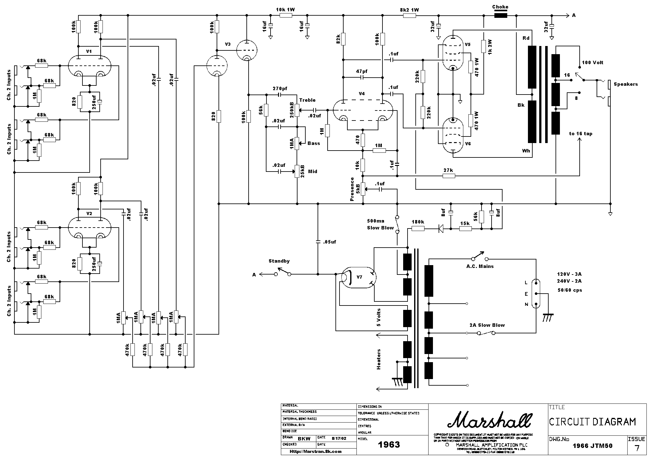 Image Result For Marshall Jtm1 Schematic