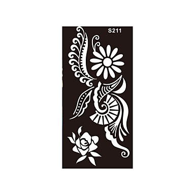 1pc Henna Airbrush  Stencil Tattoo Women Body Art Rose 