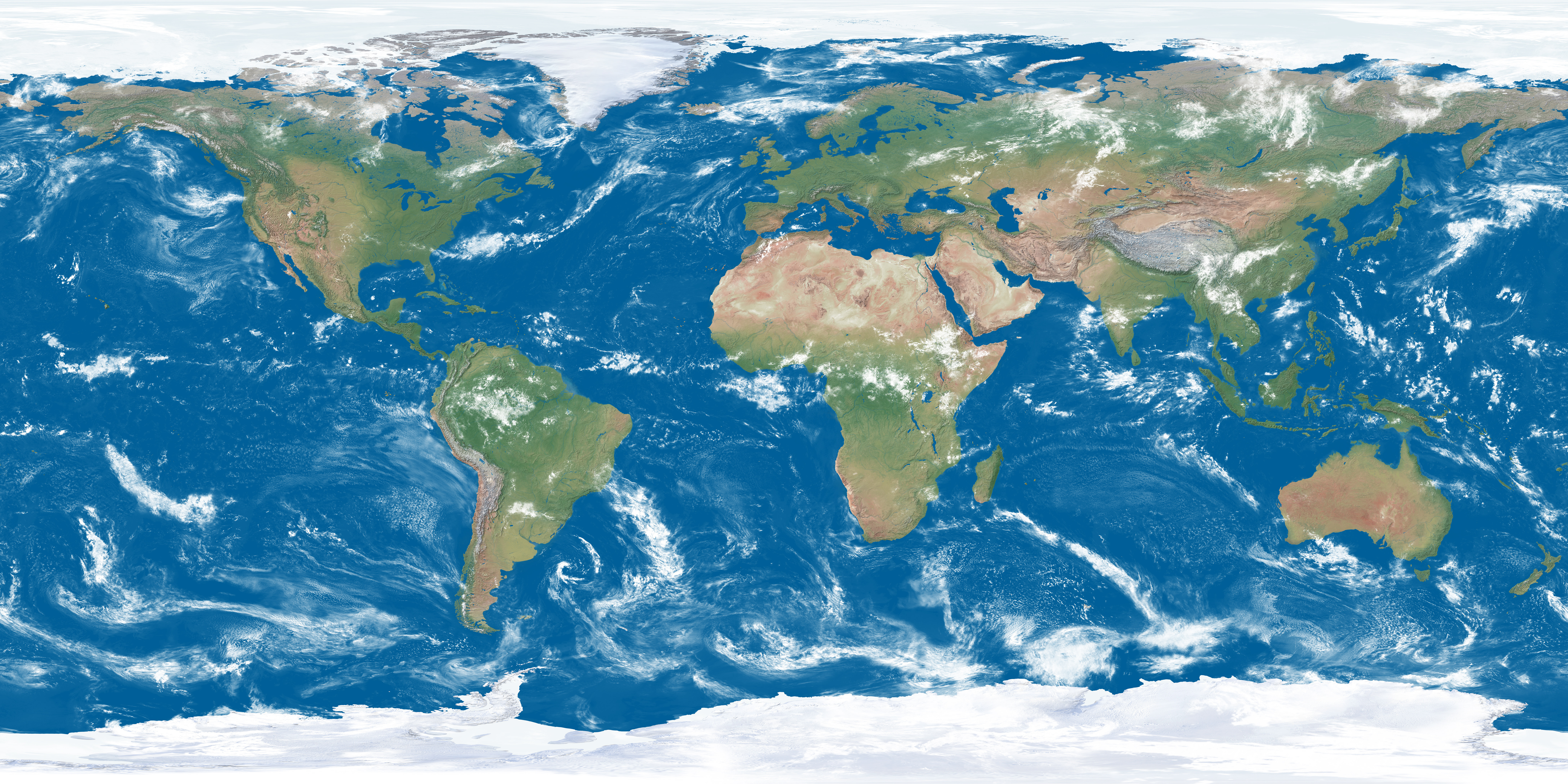 World Map Sphere Texture