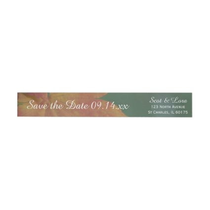 Autumn Colors Wedding Save the Date Wraparound Return Address Label