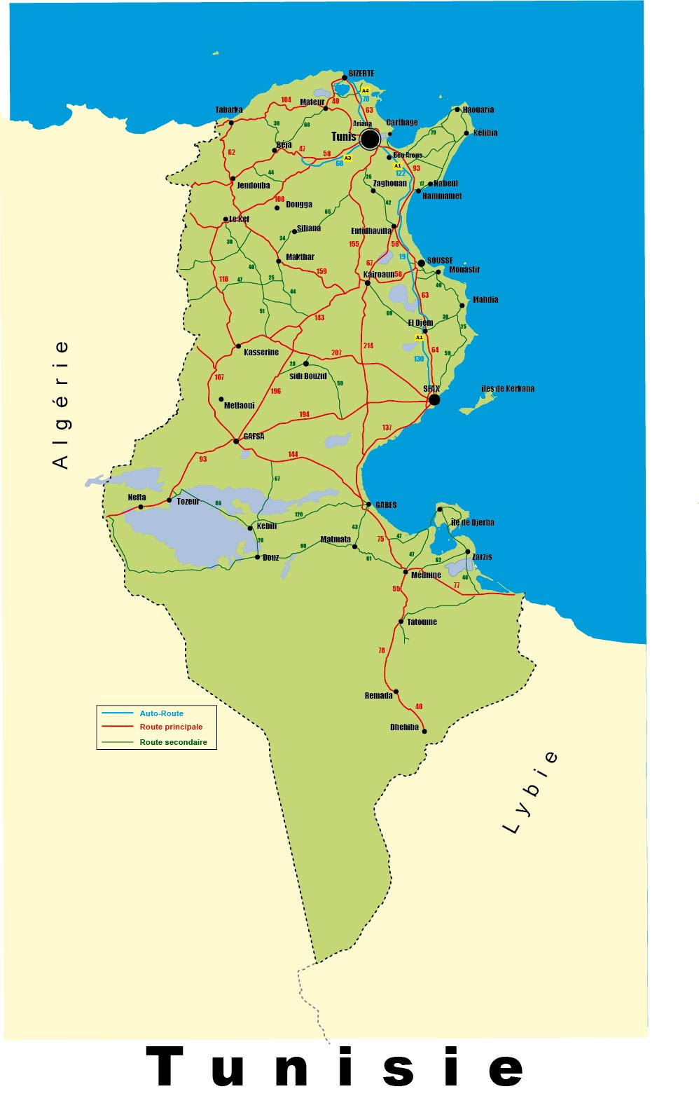 Carte de la Tunisie by marafet on DeviantArt