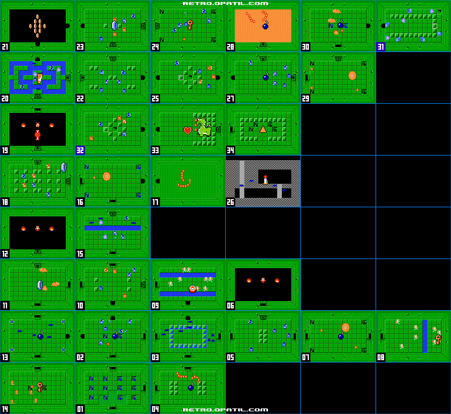 表 Level7 迷宮マップ ゼルダの伝説 The Legend Of Zelda 攻略 レトロゲーム攻略メモ