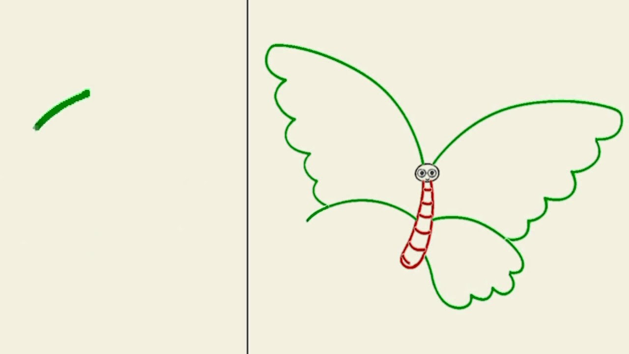 Butterflies - How to draw a butterfly - Very Easy - Step ...
