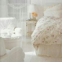 SHABBY PINK ROSES CHIC BEACH COTTAGE BLUE PETTICOAT RUFFLE FULL ...