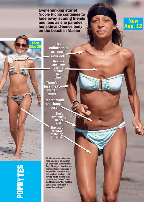 nicole richie and lindsay lohan skinny. STAR#39;s skinny Nicole Richie