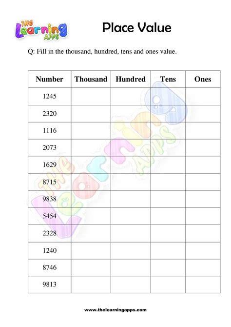  download printable place value grade 3 worksheets