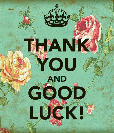  thank you and good luck poster nicole keep calm o matic